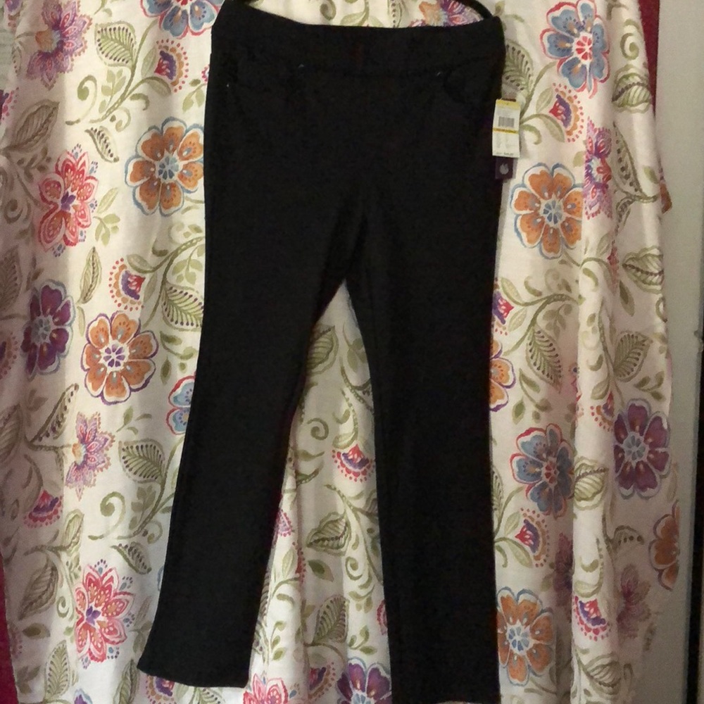Gloria Vanderbilt stretchy black pants.